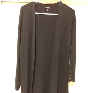 Talbots long black cardigan sweater